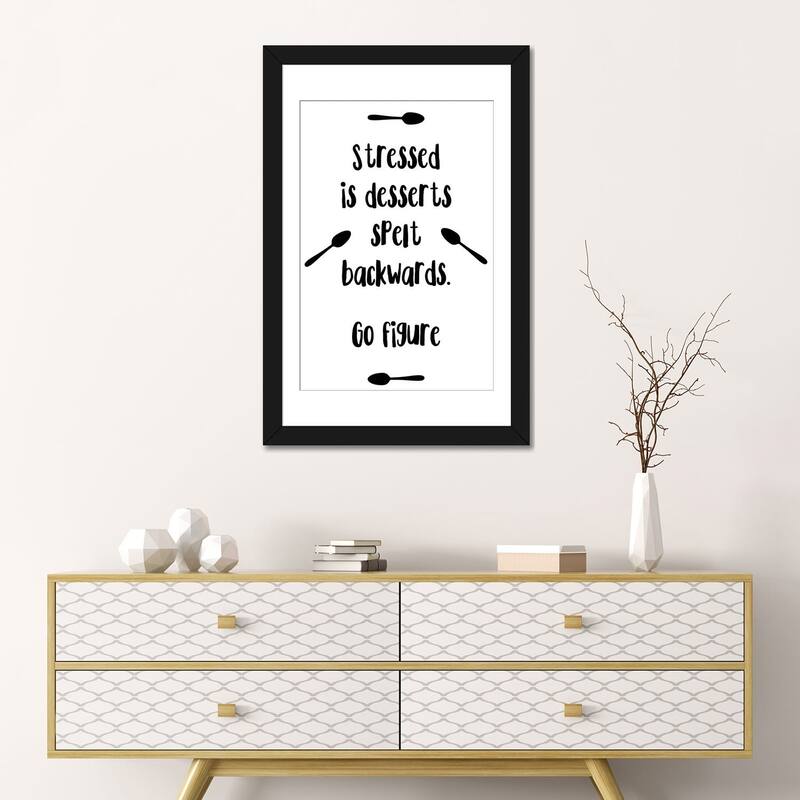 iCanvas "Stressed Is Desserts Spelt Backwards" by Pixy Paper