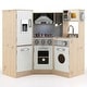 preview thumbnail 1 of 5, Kids Corner Wooden Kitchen Playset with Cookware Accessories - 41.5" x 19.5" x 33.5"( L x W x H)