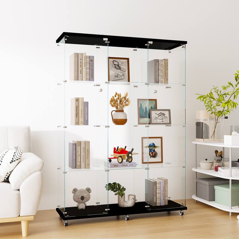 Glass Display Cabinet,Curio Cabinets with Shelves Extra Large, Cabinets