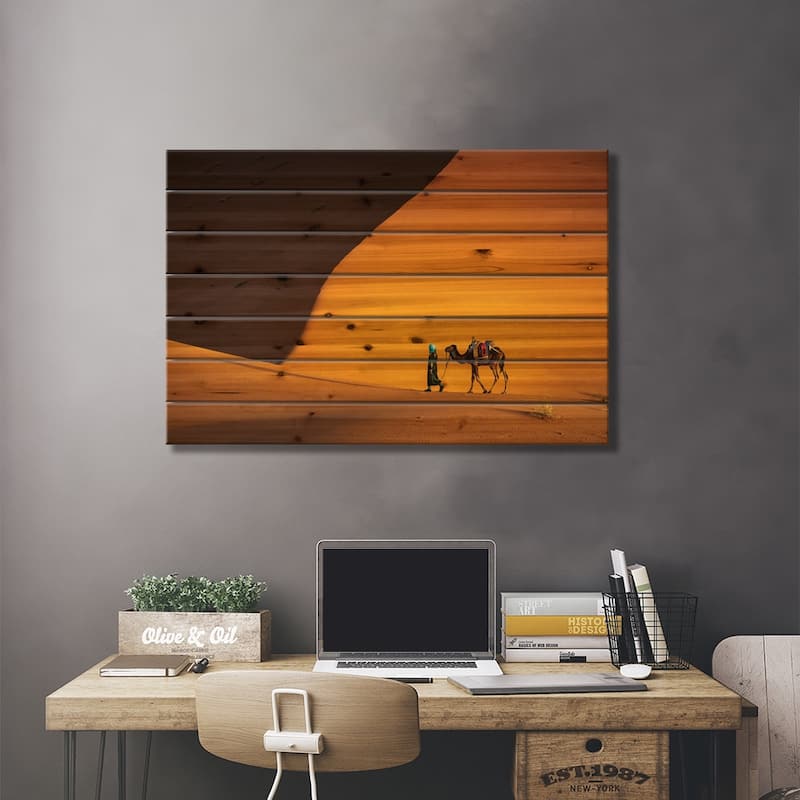 The Camel Driver, Morocco II Print On Wood by Matteo Colombo - Multi-Color
