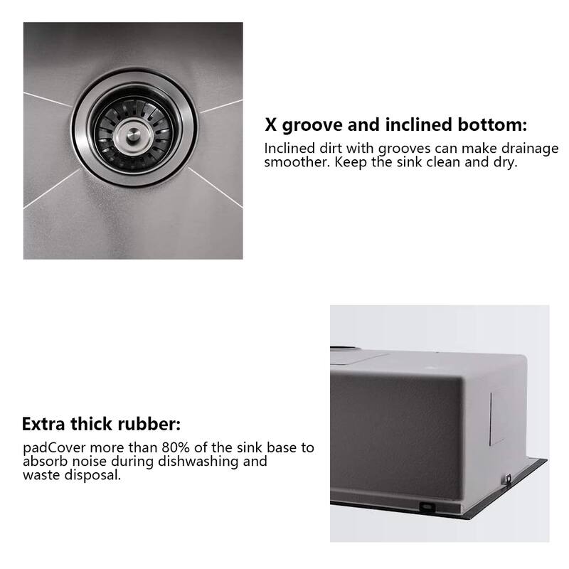 Drop-In Kitchen Sink Single Bowl with Intergrated Ledge and Accessories