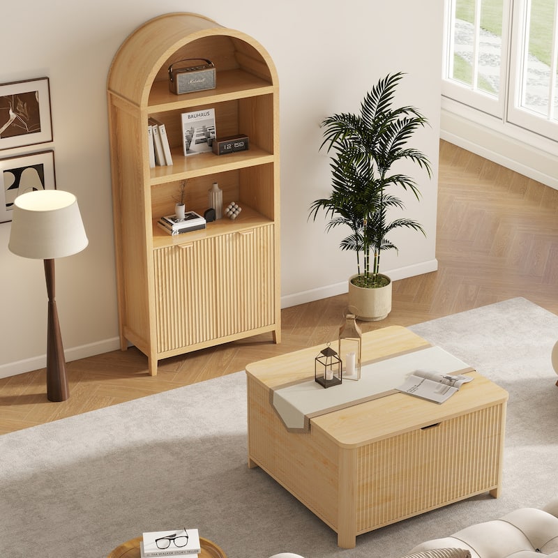 Squre Coffee Table with Large Capacity Storage