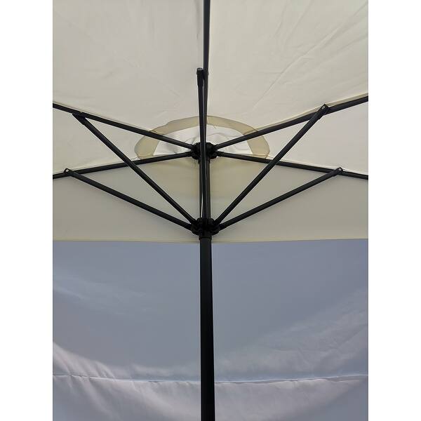Shop 9ft Half Round Patio Umbrella Base Not Included Sand Overstock 32221712