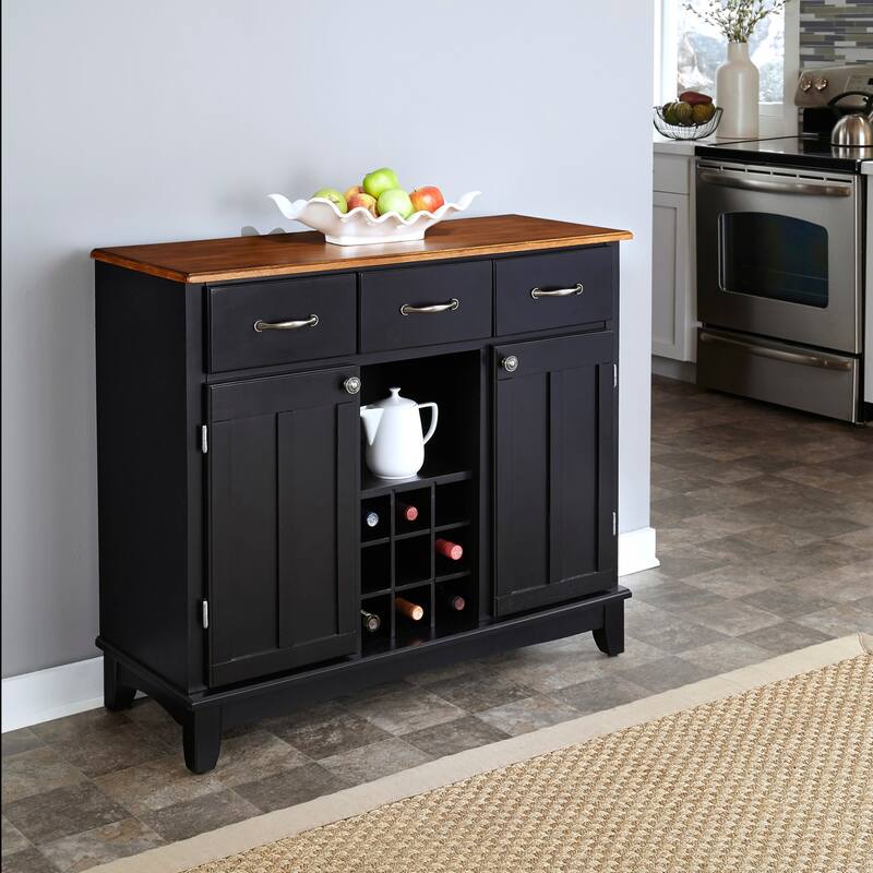 Homestyles Buffet Of Buffets Black Wood Buffet - 42" x 17" x 36"