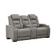 preview thumbnail 2 of 1, Signature Design by Ashley Man-Den Leather Power Dual Adjustable Reclining Loveseat