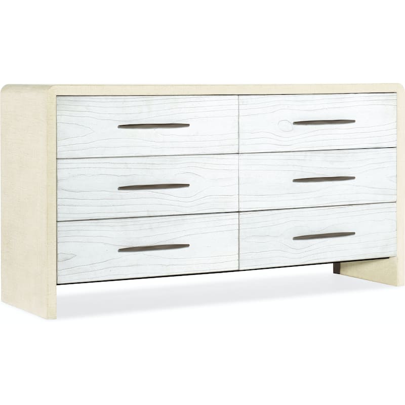 Hooker Furniture Cascade 65" Wide 6 Drawer Burlap and Resin Dresser