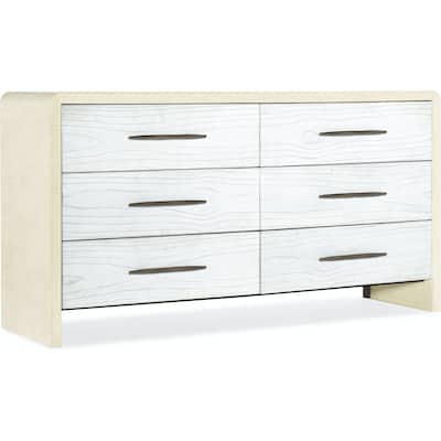 Hooker Furniture Cascade 65" Wide 6 Drawer Burlap and Resin Dresser