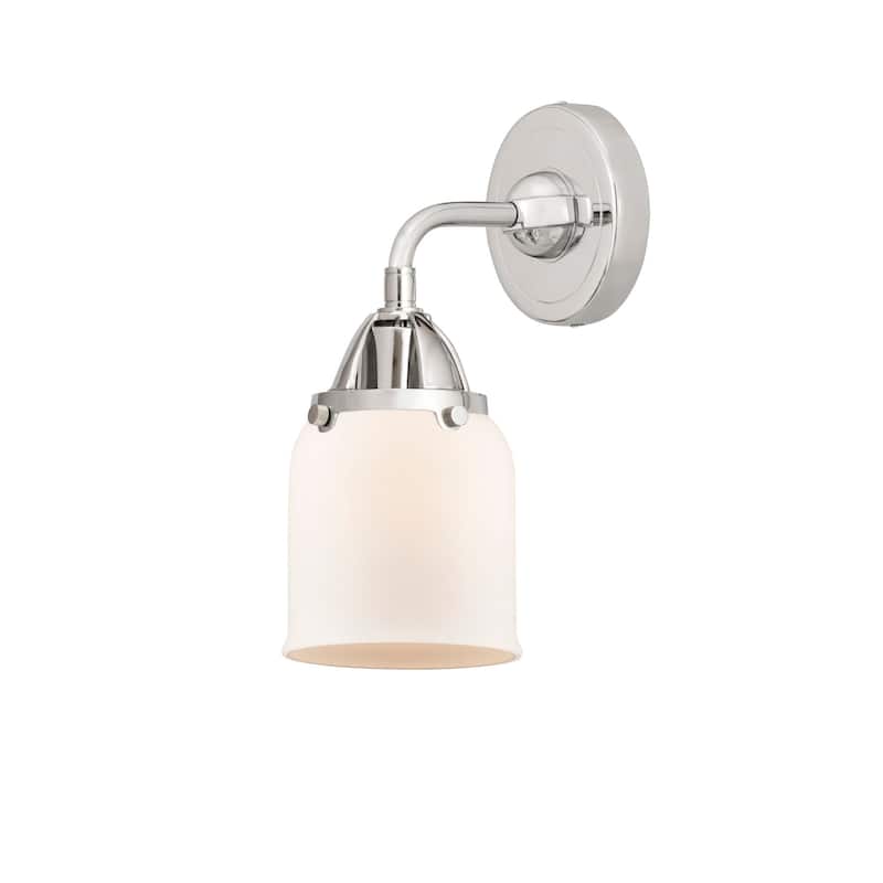 Innovations Lighting 288-1W-10-5 Bell Sconce Bell 10" Tall Wall Sconce - Polished Chrome / Matte White