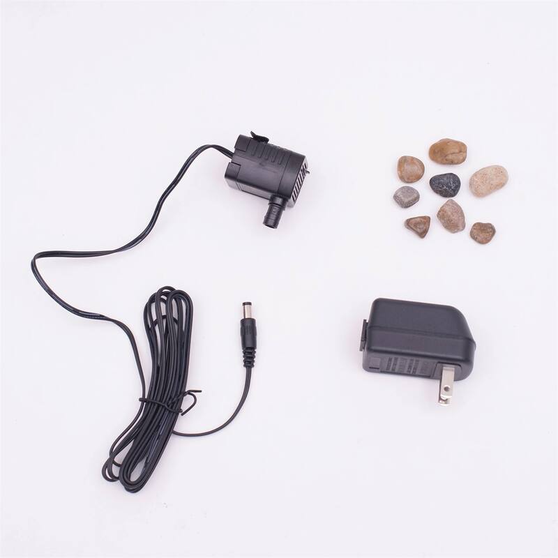 Foreside Home & Garden Bronze Bird on Leaf Indoor Water Fountain With Pump - 7x7x7.5