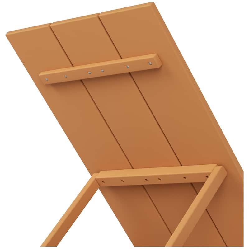 Shoreside Modern Poly Eco-Friendly All Weather Reclining Chaise Lounge With Wheels