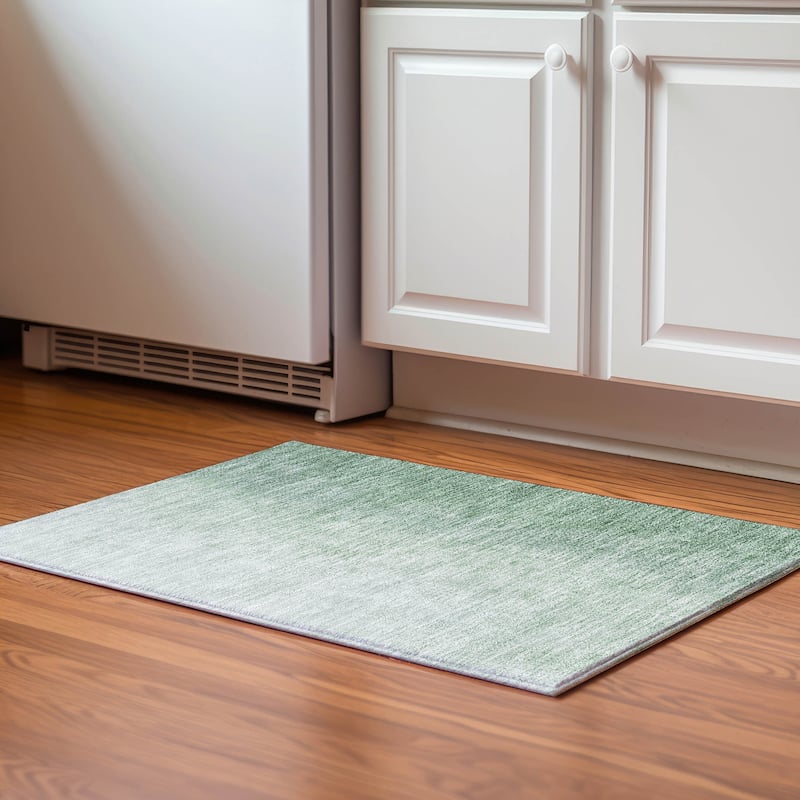 Premium Washable Super Soft Solid Ombre Juju Mayfield Rug - Green - 1' 8" x 2' 6" - Rectangle