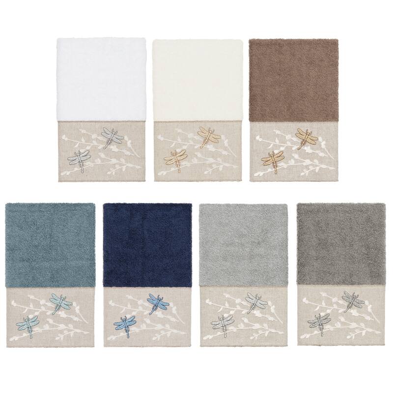 Authentic Hotel and Spa 100% Turkish Cotton Braelyn Embellished Hand Towel