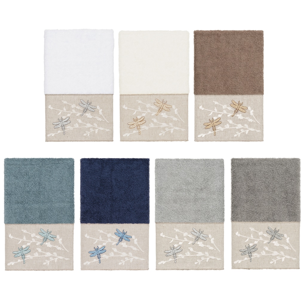 Authentic Hotel and Spa 100% Turkish Cotton Braelyn Embellished Hand Towel