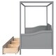 preview thumbnail 13 of 16, Twin Size Wooden Canopy Daybed with 3 in 1 Storage Drawers,Grey