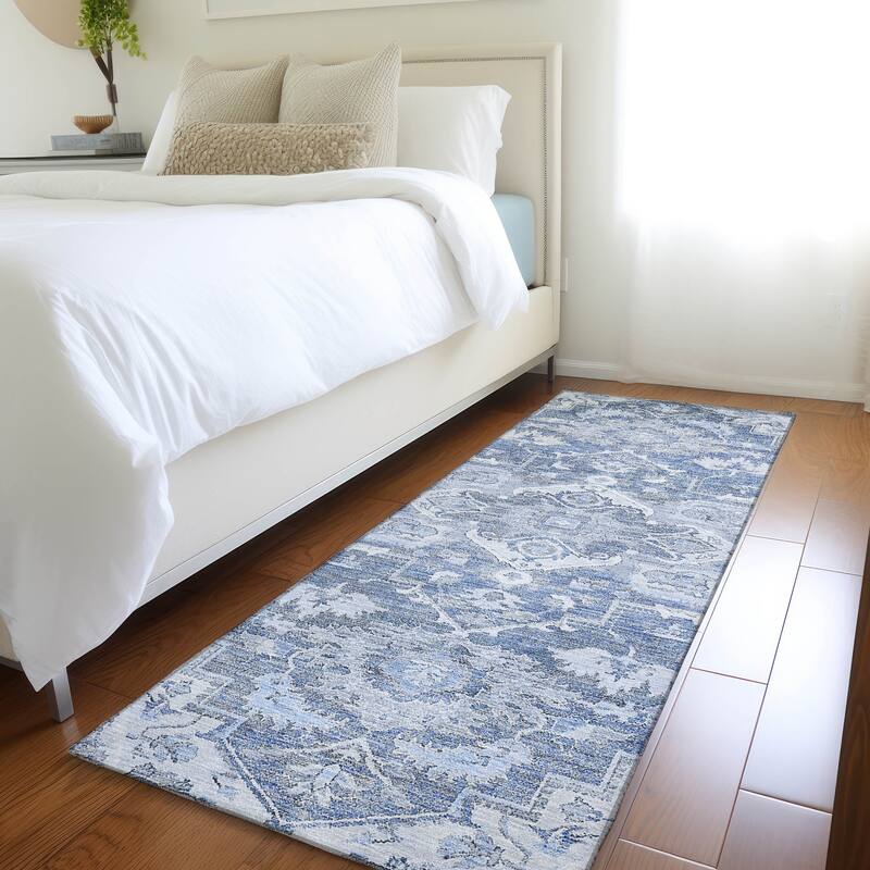 Machine Washable Indoor/ Outdoor Chantille Traditional Boho Rug