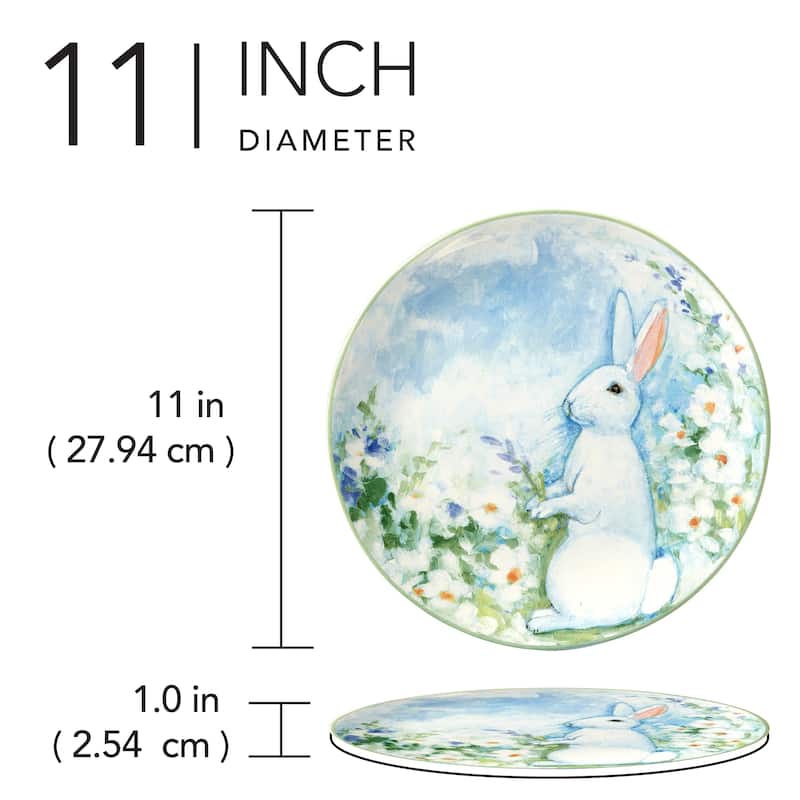 Certified International Easter Morning 11" Dinner Plates, Set of 4 - 11" Dia. x 1"