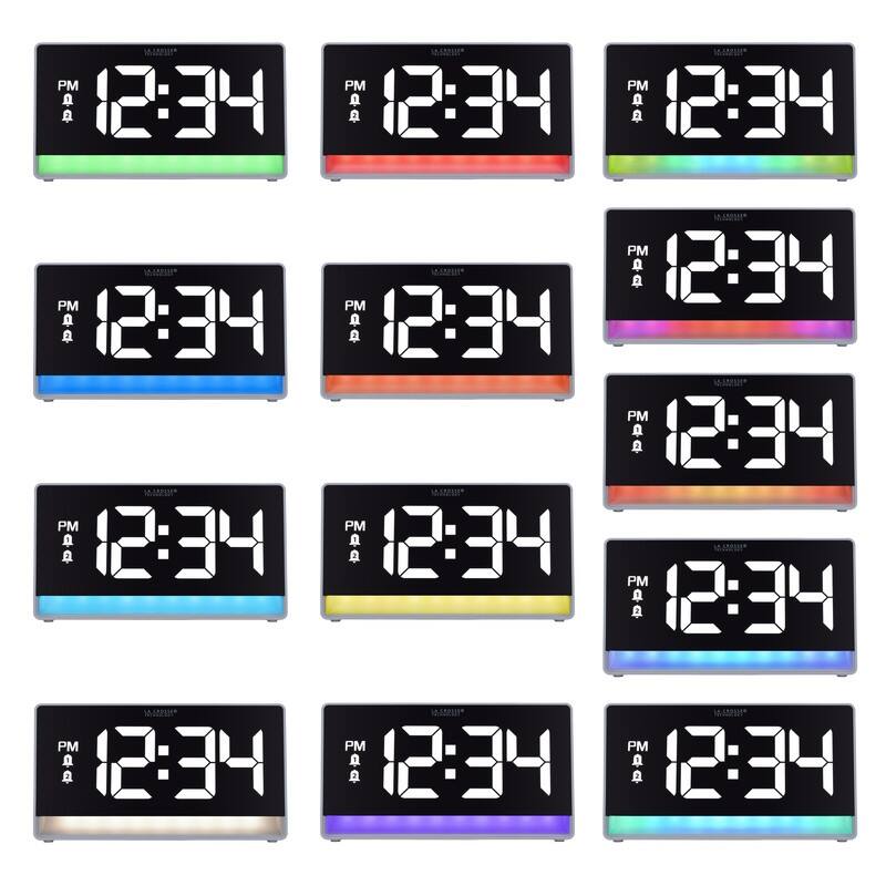 La Crosse Technology 617-149 Digital Alarm with Changing Color Light