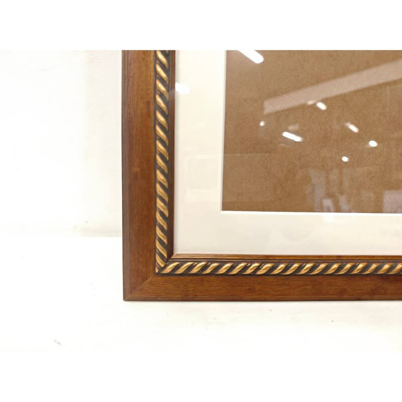 Solid Wood Picture Frame - Replaceable Canvas Art Frame with Organic Glass, Elegant Framed Wall Decor for Living Room