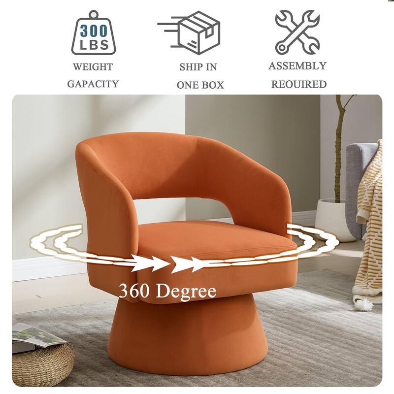 Swivel Barrel Chair Accent Armchair