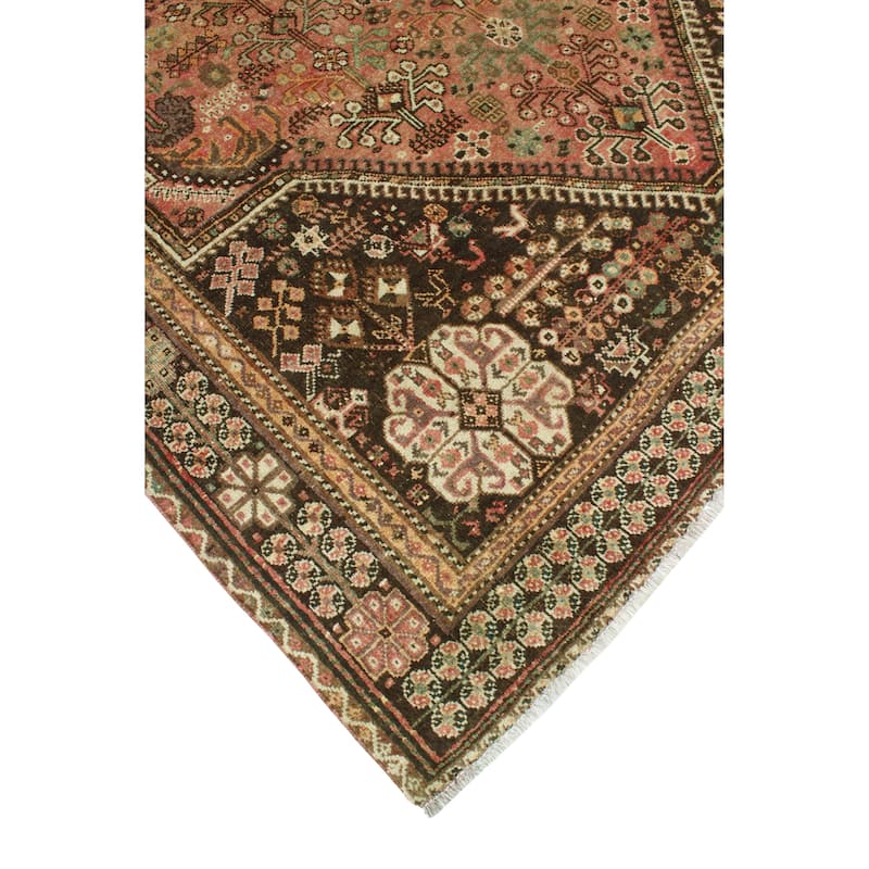 Fine Vintage Distressed Keltoum Rust/Brown Rug - 6'6" x 9'3"