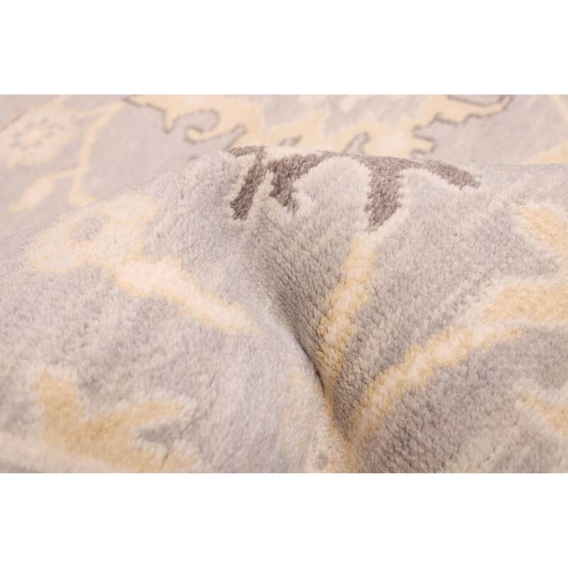ECARPETGALLERY Hand-knotted Royal Oushak Light Grey Wool Rug - 8'3 x 9'11