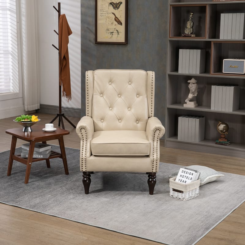 Modern Wooden Frame Accent Lounge Arm Chair