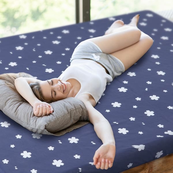slide 2 of 8, Futon Mattress - Extra Thick Foldable Japanese Mattress - Memory Foam Blue - Twin