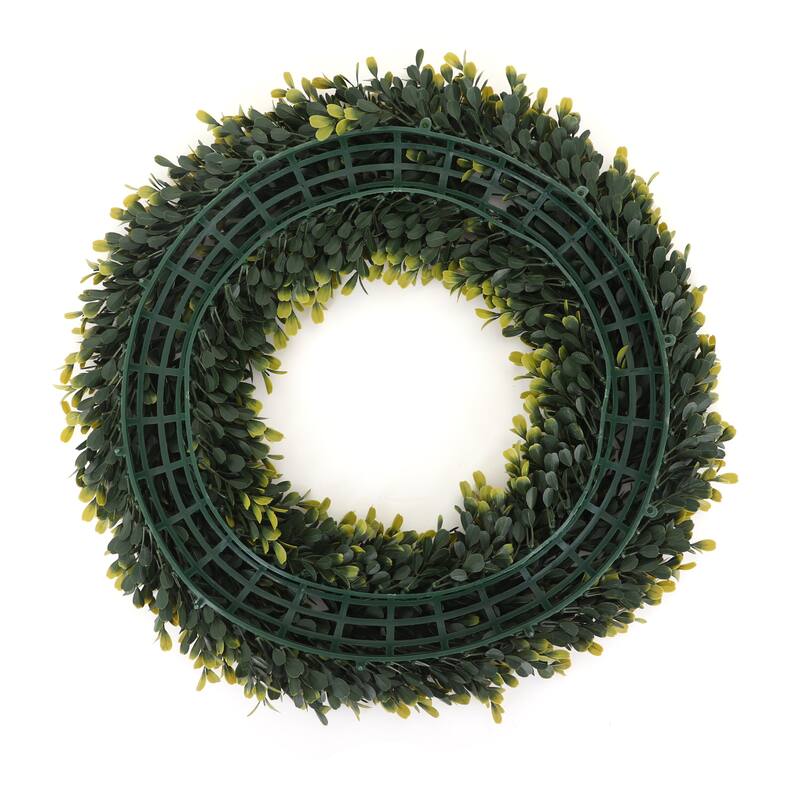 Golden Boxwood Wreath