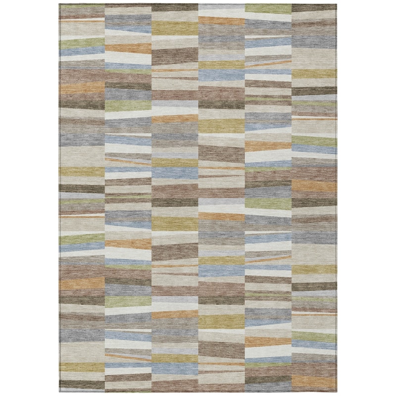 Machine Washable Indoor/ Outdoor Modern Antonito Chantille Rug