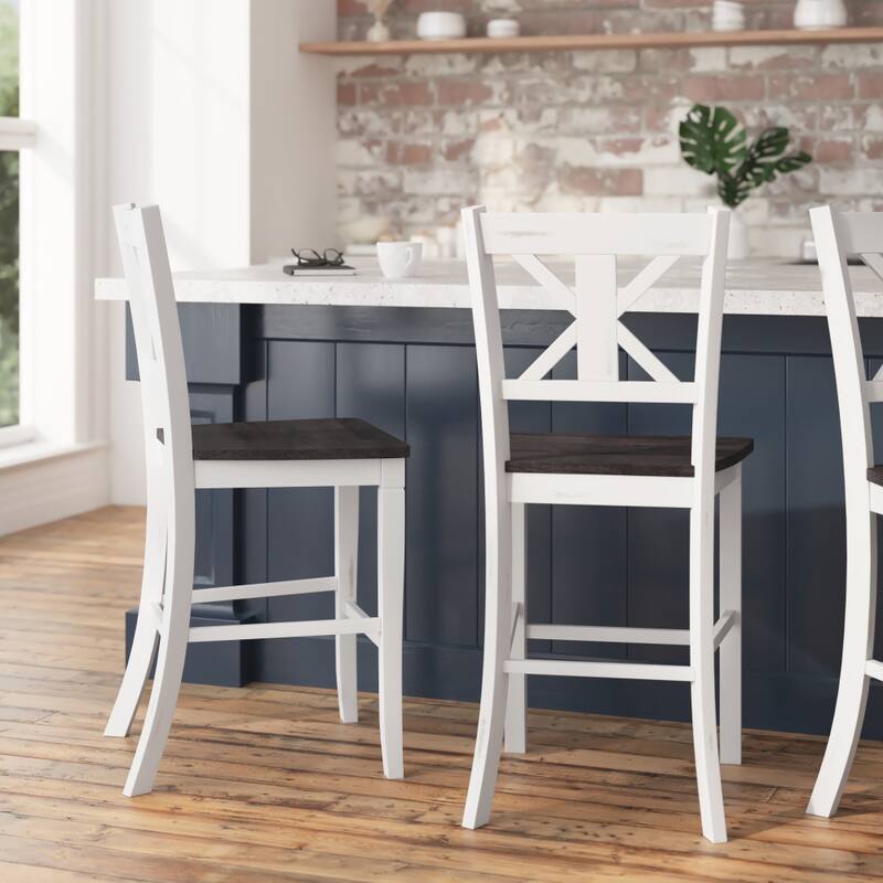 Modern Farmhouse Wooden Counter Stools