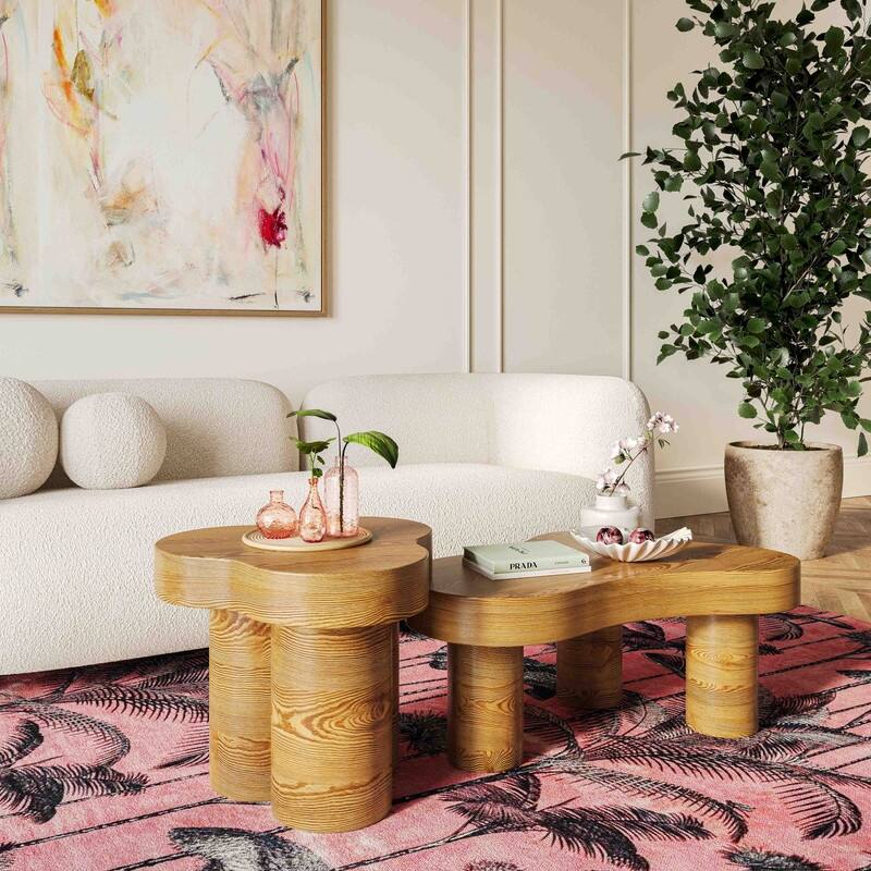 Dora Natural Oak Coffee Table - 36"W x 25"D x 16"H