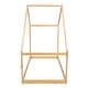 preview thumbnail 8 of 48, Wooden Twin/Full Bed Frames with Roof, Montessori House Shaped Floor Bed for Kids Girls Boys, Sturdy Framework, Easy Assembly