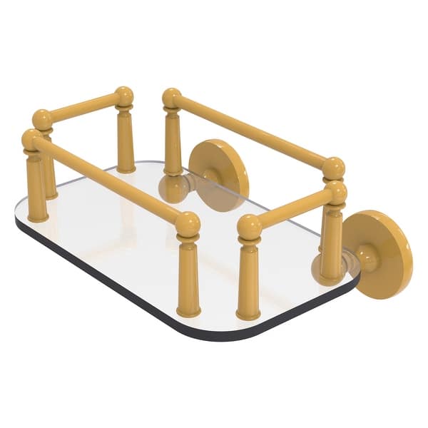 Allied Brass Prestige Skyline Collection Wall Mounted Horizontal Guest Towel Holder in Unlacquered Brass Allied Brass Prestige Skyline Collection Wall Mounted Horizontal Guest Towel Holder in Unlacquered Brass