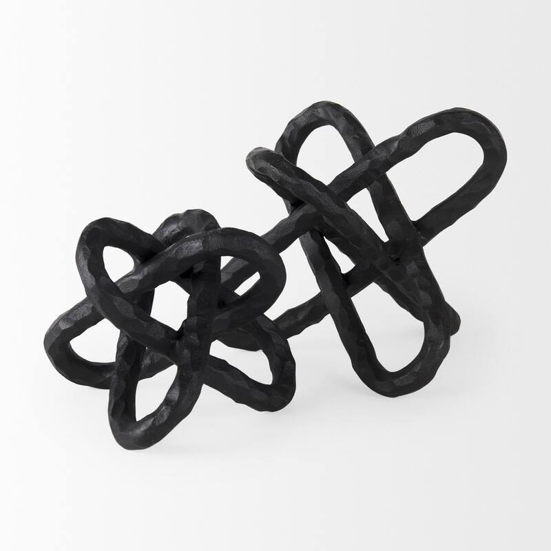 Wilhelm I Black Metal Link Decorative Object (Small) - 6.7"W x 6.7"D x 6.7"H