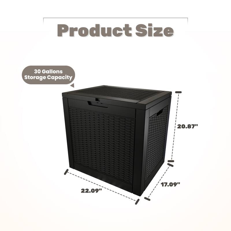 30 Gal. Resin Outdoor Gargen Storage Deck Box