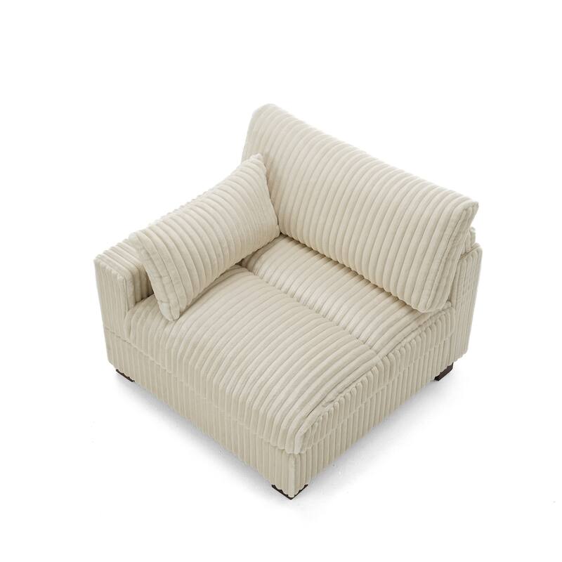 Cotton Flannel corner Sofa Armless Modular Sectional Sofa Seamless Combination