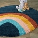 preview thumbnail 29 of 33, Mod-Tod Amelia Rainbow Print Shag Kids Area Rug