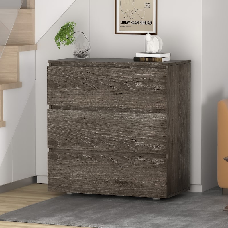 3 Drawer 32.3"H x 30.3" W Nightstand Chest Cabinet Dresser Bedroom Storage