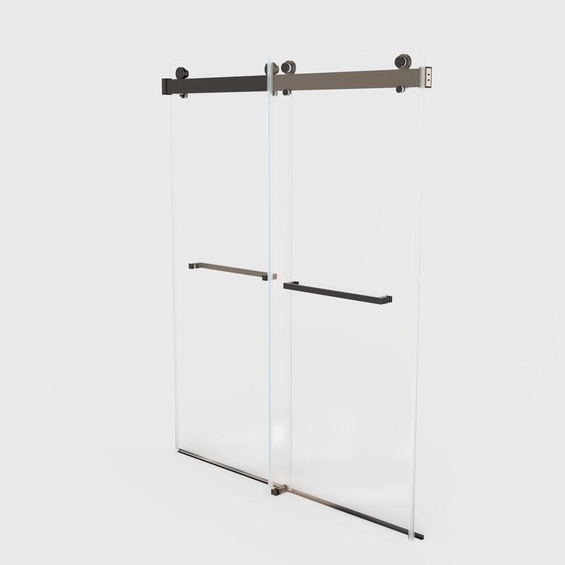 56-60 inches W *76 inches H Frameless Double Sliding