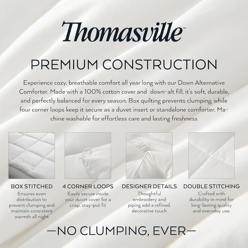 Thomasville Down Alternative White Cotton Comforter
