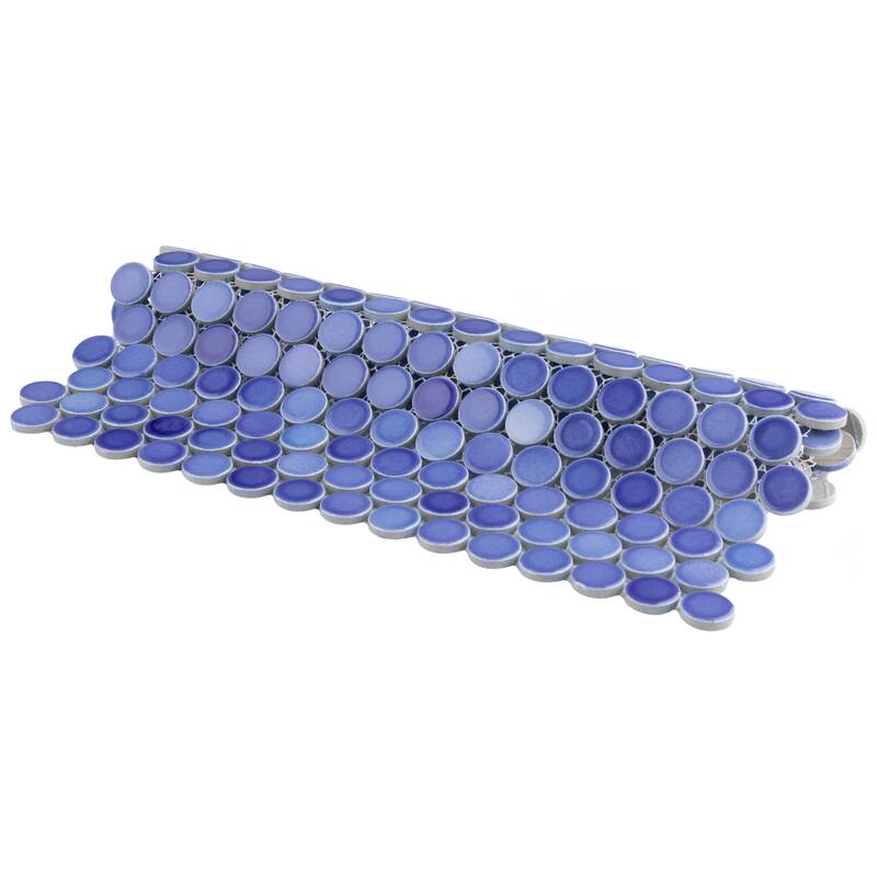 Merola Tile Hudson Penny Round Niagara 11-7/8" x 12-5/8" Porcelain Floor and Wall Tile