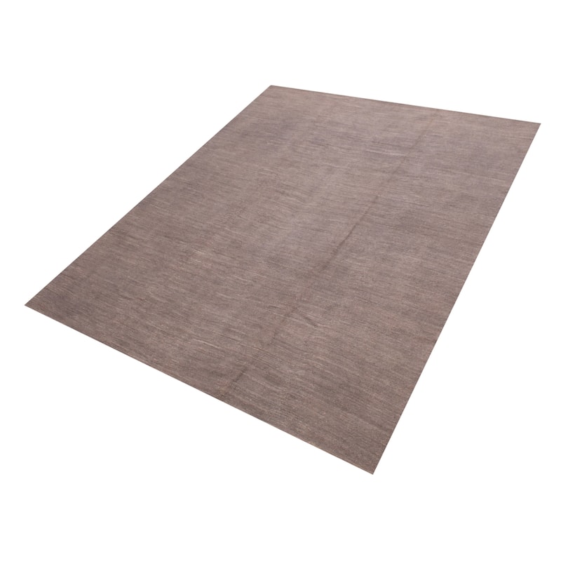 ECARPETGALLERY Flat-Weave Natural Grey Wool Tapestry Kilim - 9'11 x 12'2