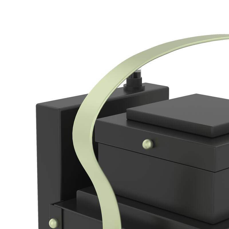 Maxax Black 1 - Light 17.3'' H Water Glass Outdoor Wall Lantern with Dusk to Dawn