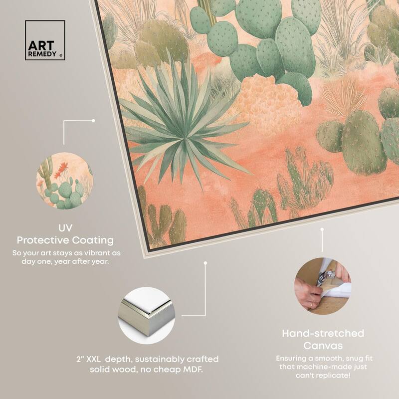 Cactus Ballet Canvas by Art Remedy