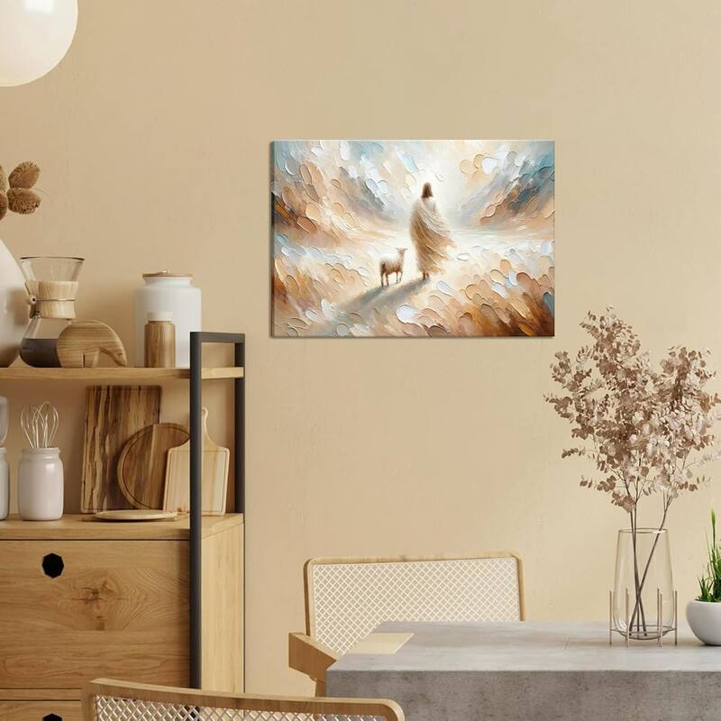 Christian Jesus Lamb Wall Decor Painting