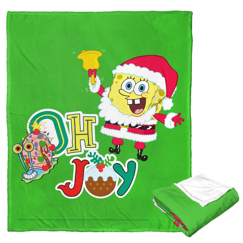 Nickelodeon Spongebob Squarepants Christmas Silk Touch Throw Blanket