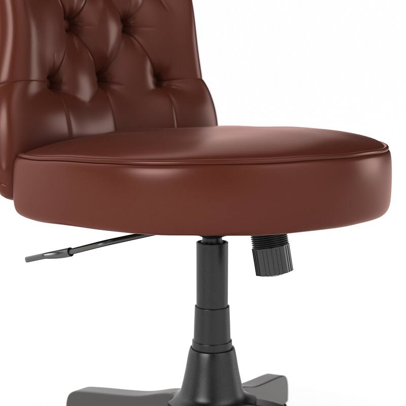 Bush Furniture Fairview Mid Back Tufted Office Chair in Antique White - 22.05"L x 25.79"W x 33.66"H