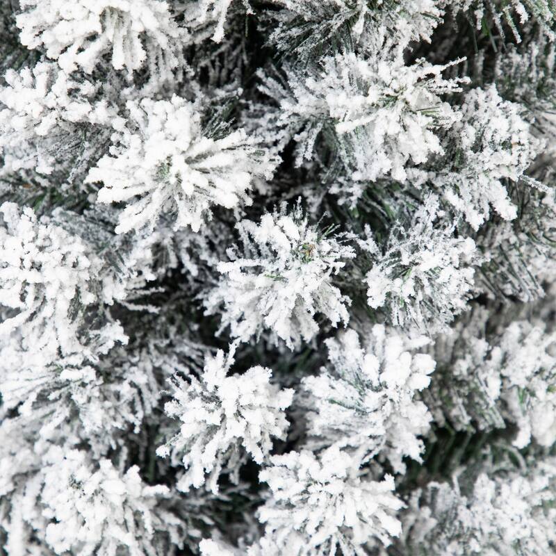 6' Flocked Green Pine Pencil Artificial Christmas Tree Unlit - 6 Foot