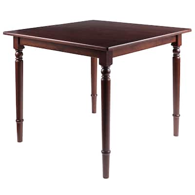 35.75" Walnut Elegant Mornay Square Shaped Top Dining Table