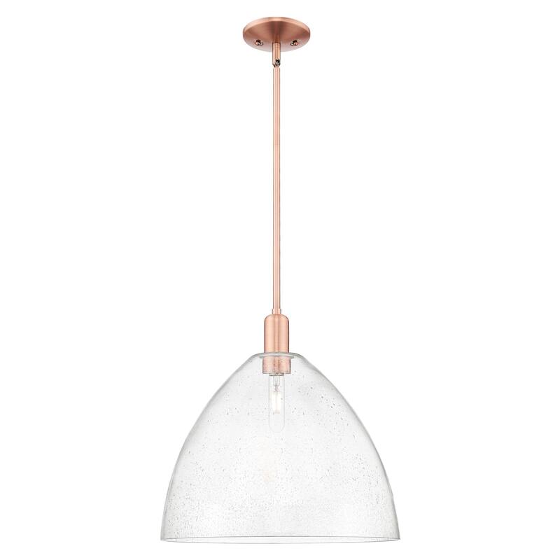 Innovations Lighting Endless Possibilities Arcadia - Bristol - 1 Light 16" Stem Hung Mini Pendant - Antique Copper/Seedy